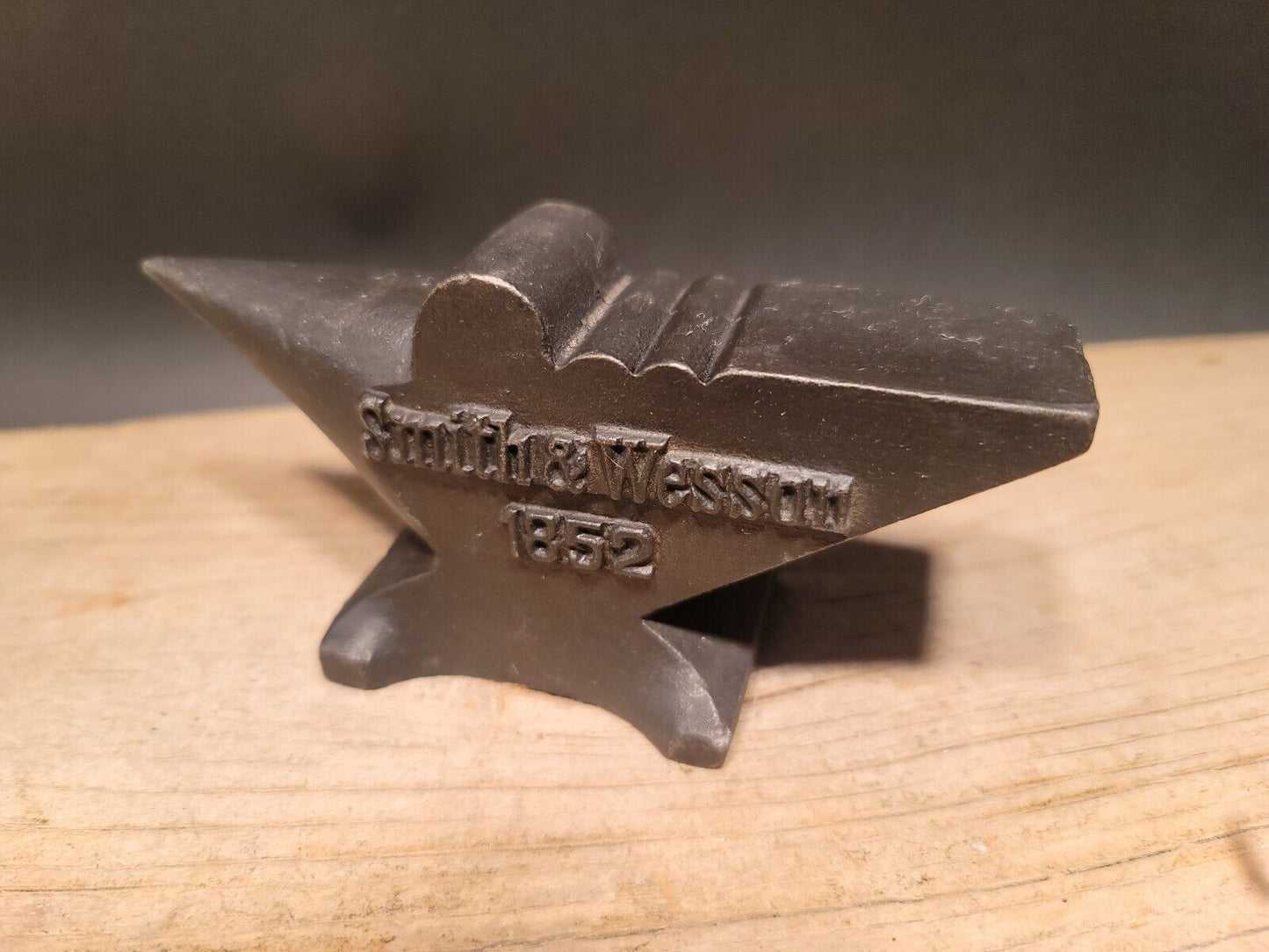 Vintage Antique Style Cast Iron Smith & Wesson Miniature Anvil