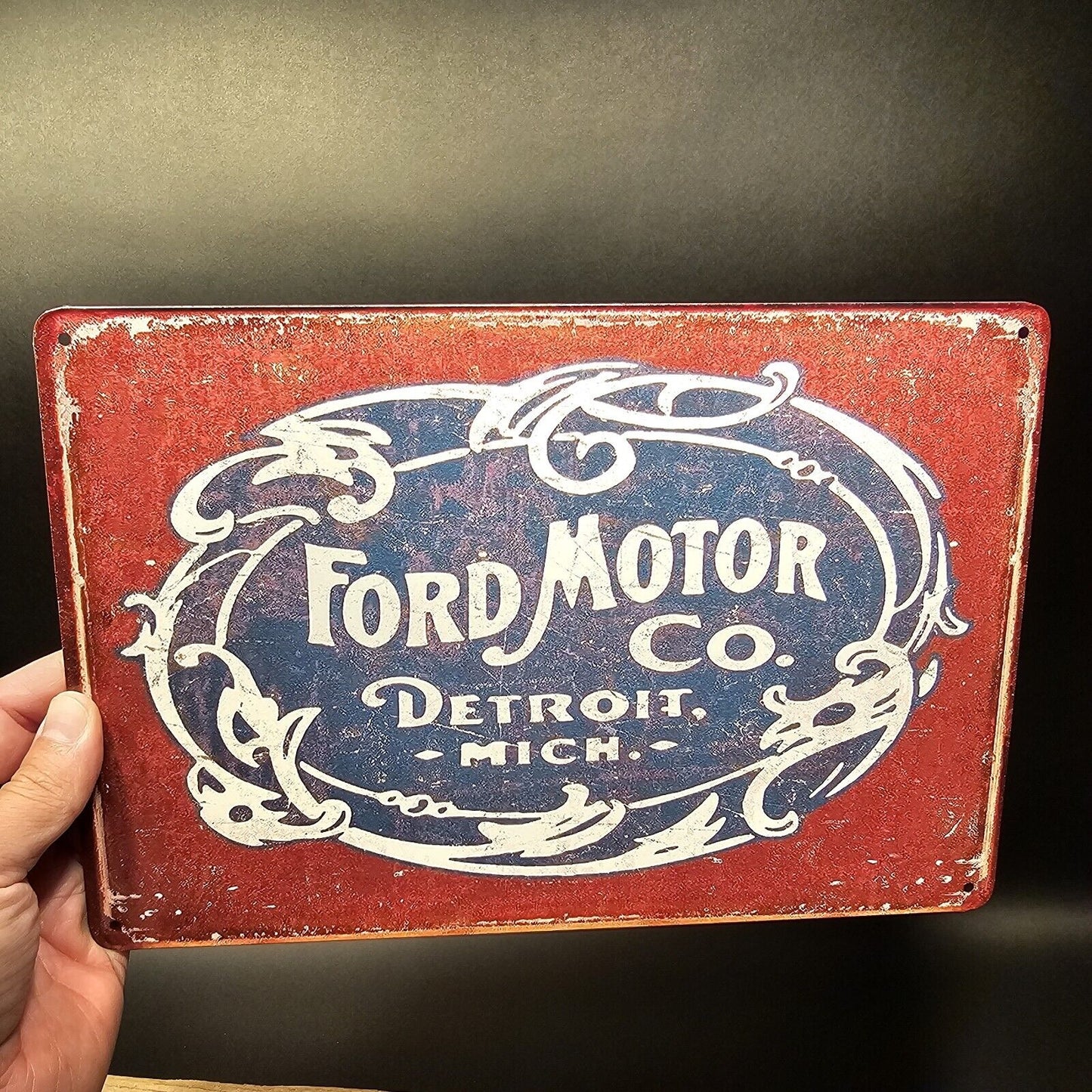 11 3/4" Vintage Style Metal Ford Car Sign