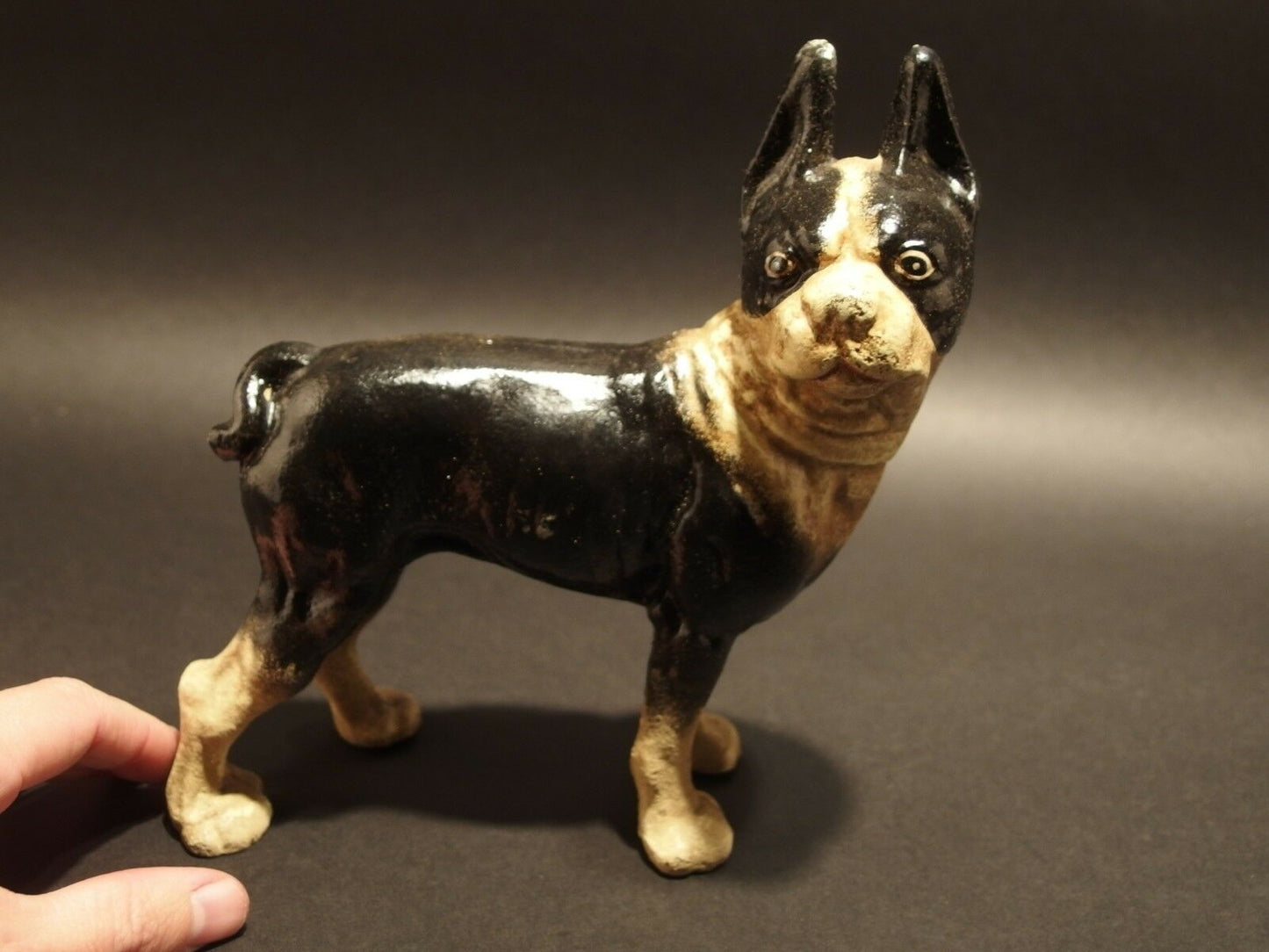 Antique Style Miniature Cast Iron Pug Dog Statue - Early Home Decor