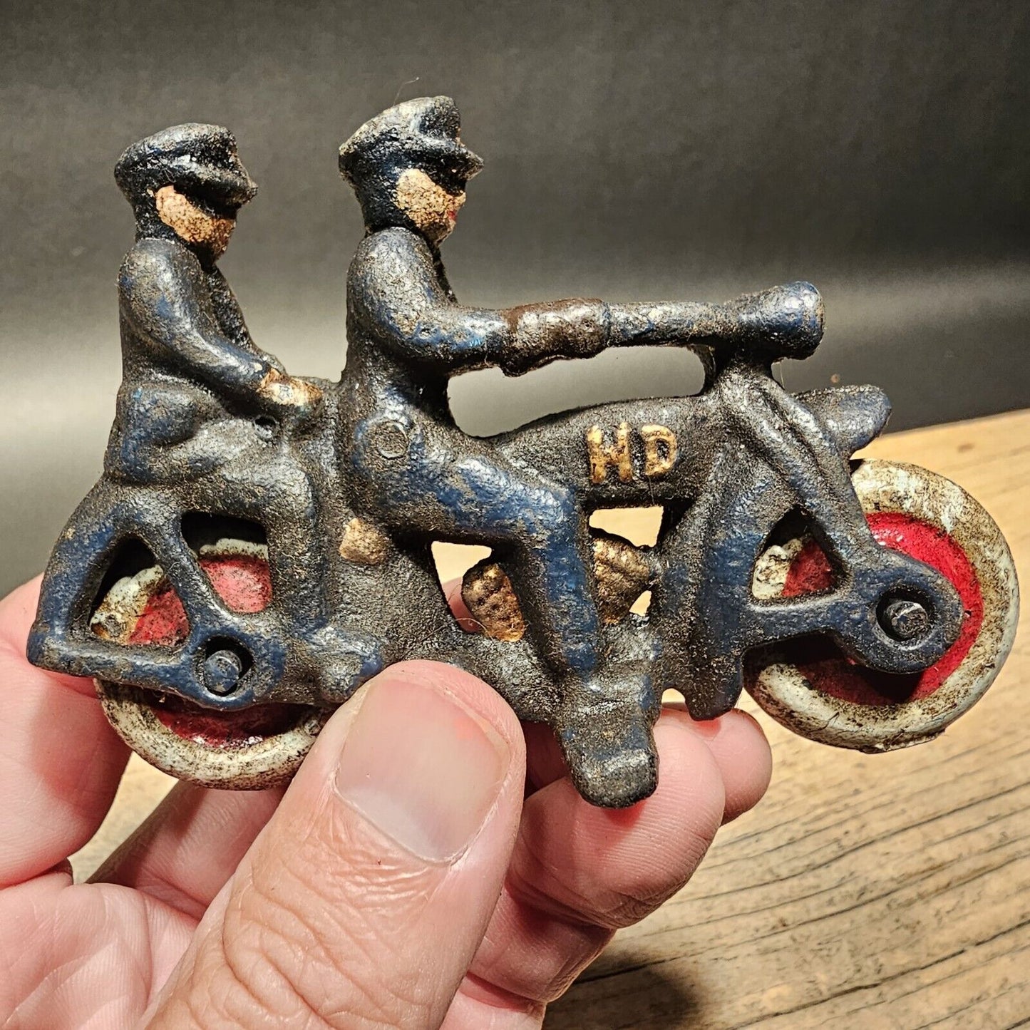 4" Vintage Style Cast Iron Toy Motorcycle