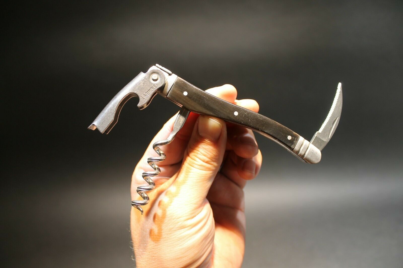 Laguiole Corkscrew with Black Horn Handles Vintage Style - Early Home Decor