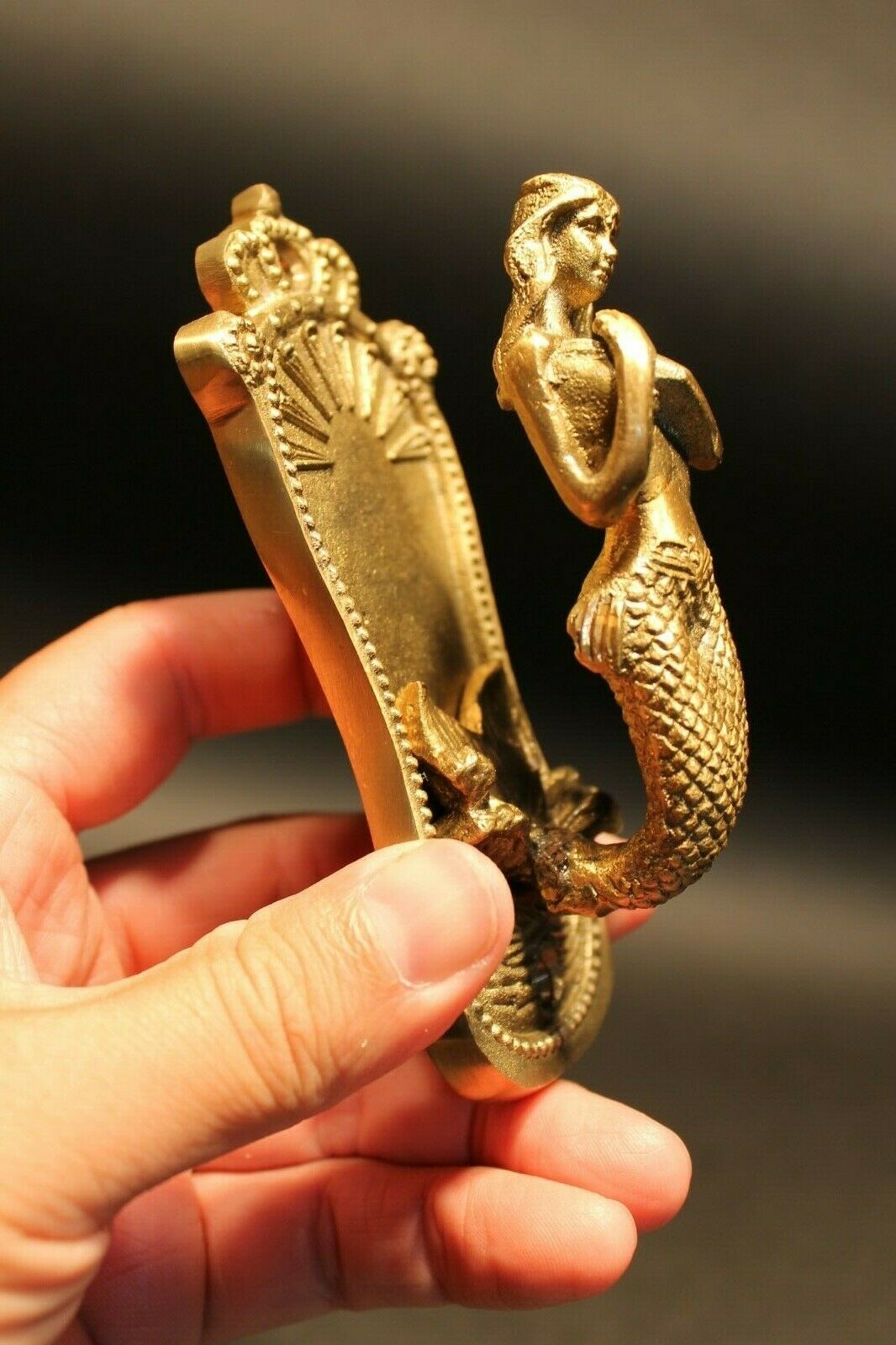 Brass Mermaid Antique Vintage Style Wall Hook - Early Home Decor