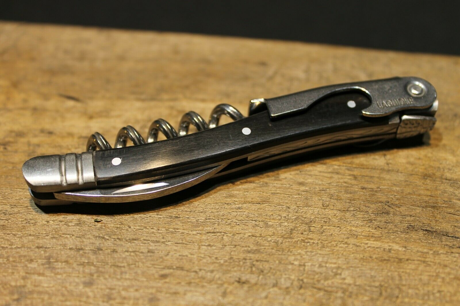 Laguiole Corkscrew with Black Horn Handles Vintage Style - Early Home Decor