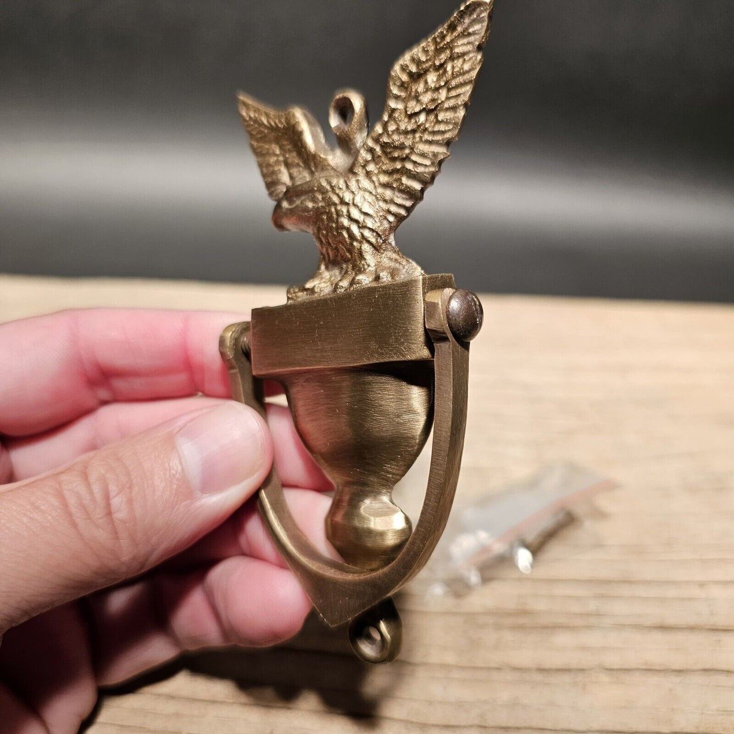 Small 4"  Vintage Style Brass Eagle Door knocker