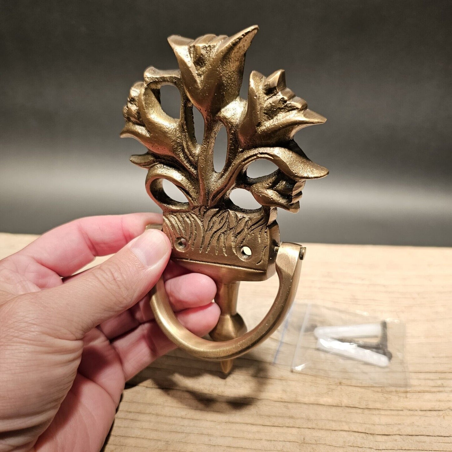 Antique Style Brass Floral Door knocker
