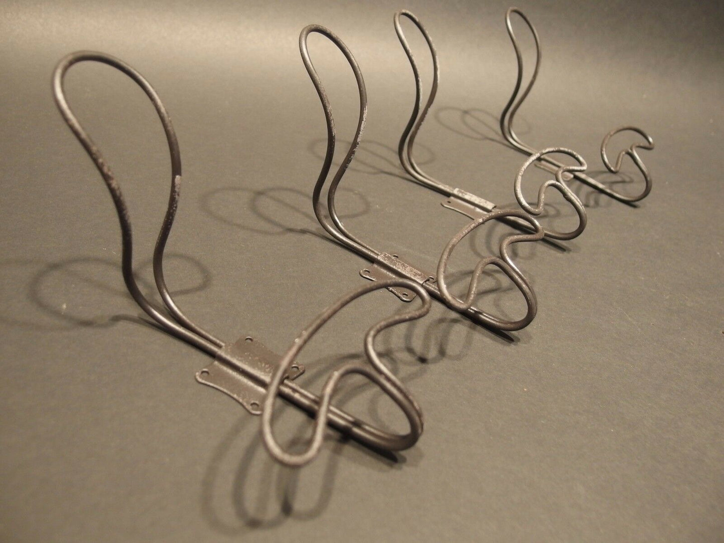 4 Antique Vintage Old Style Coat Rack Metal Wire Iron Farmhouse Bathroom Hook - Early Home Decor