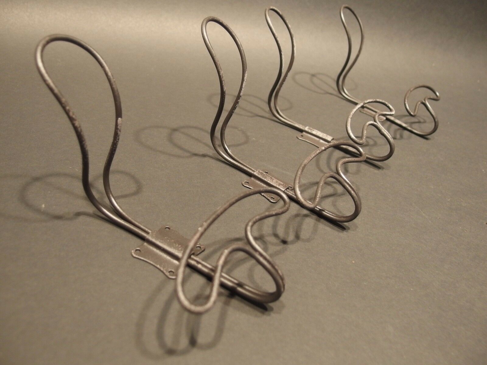 4 Antique Vintage Old Style Coat Rack Metal Wire Iron Farmhouse Bathroom Hook - Early Home Decor