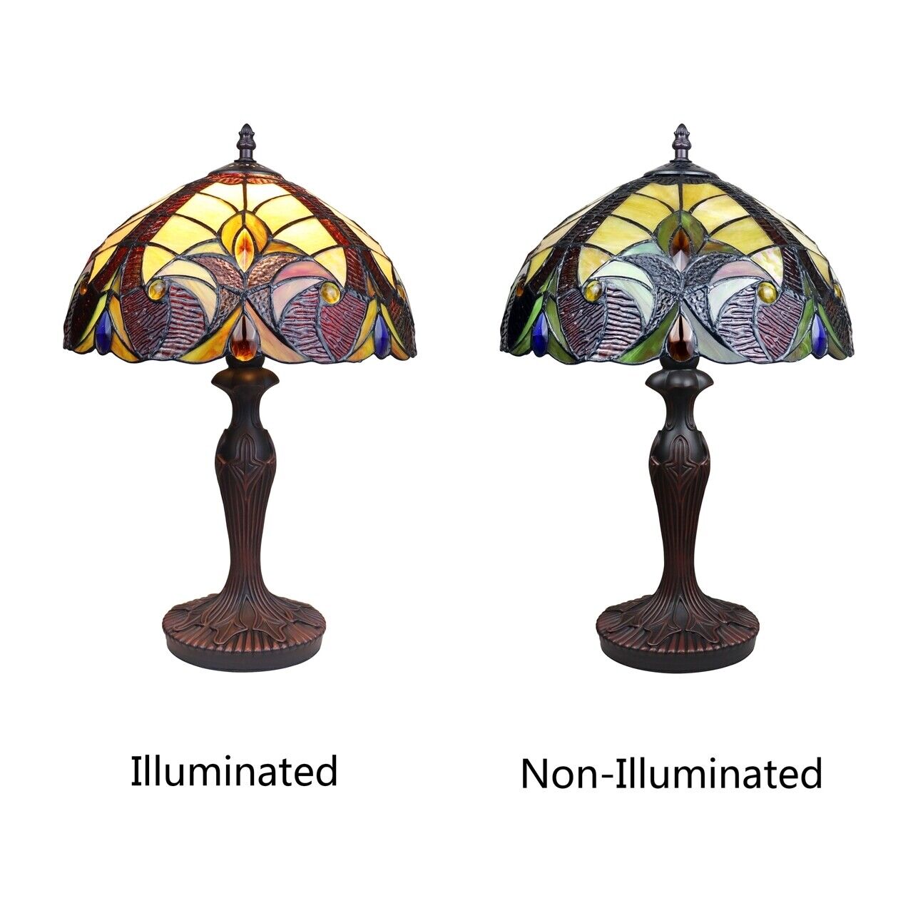 18.3" 1 light Stained Glass Table Lamp