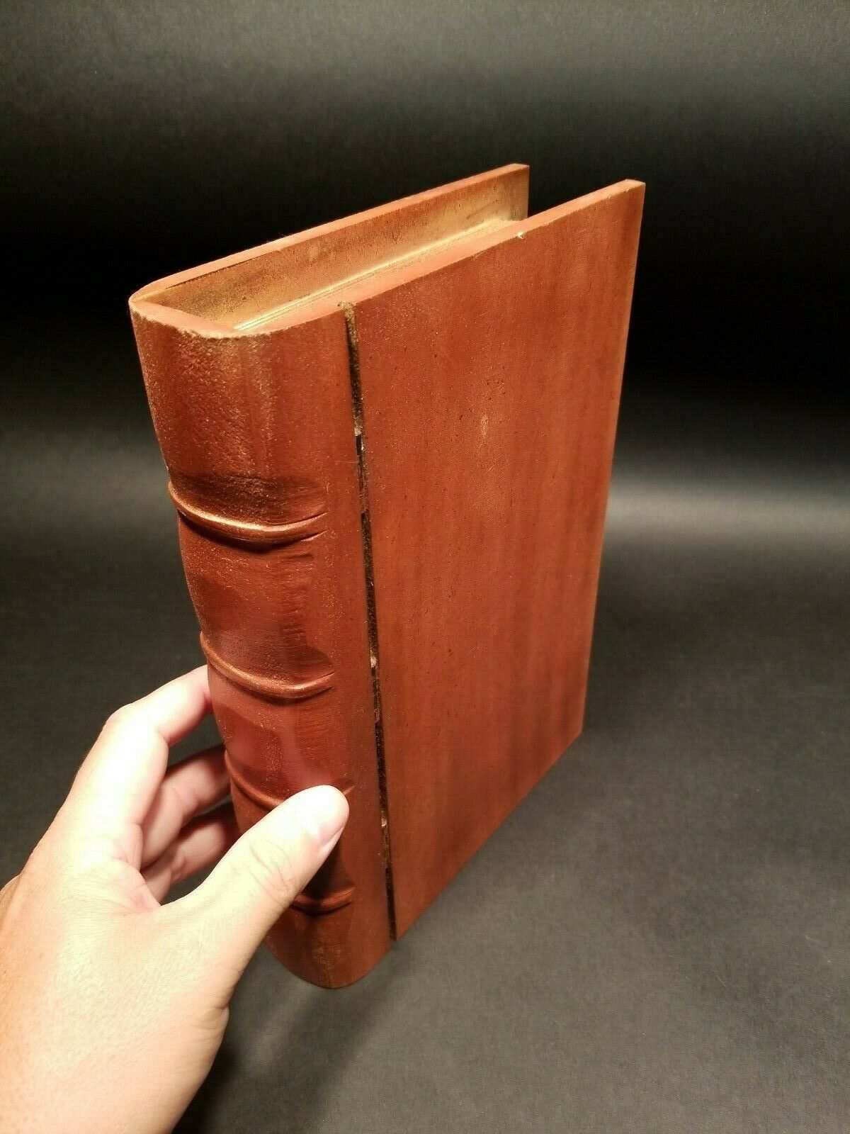 Antique Vintage Style Wood Faux Book Secret Box - Early Home Decor
