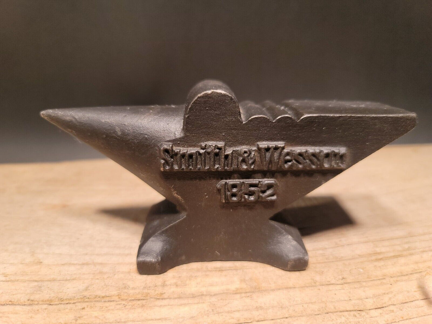 Vintage Antique Style Cast Iron Smith & Wesson Miniature Anvil