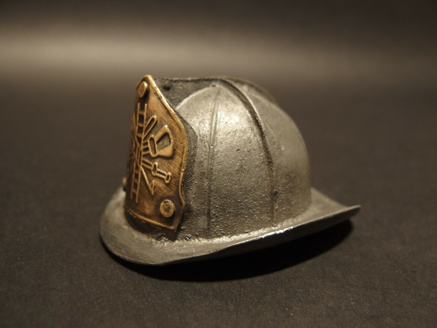 Antique Vintage Style Miniature Fireman Fire Helmet Fighter Bottle Cap Opener - Early Home Decor