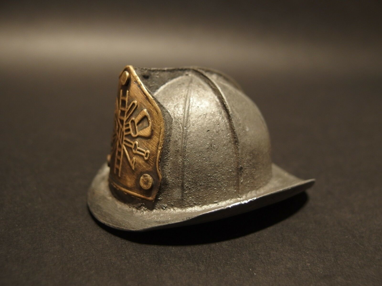 Antique Vintage Style Miniature Fireman Fire Helmet Fighter Bottle Cap Opener - Early Home Decor