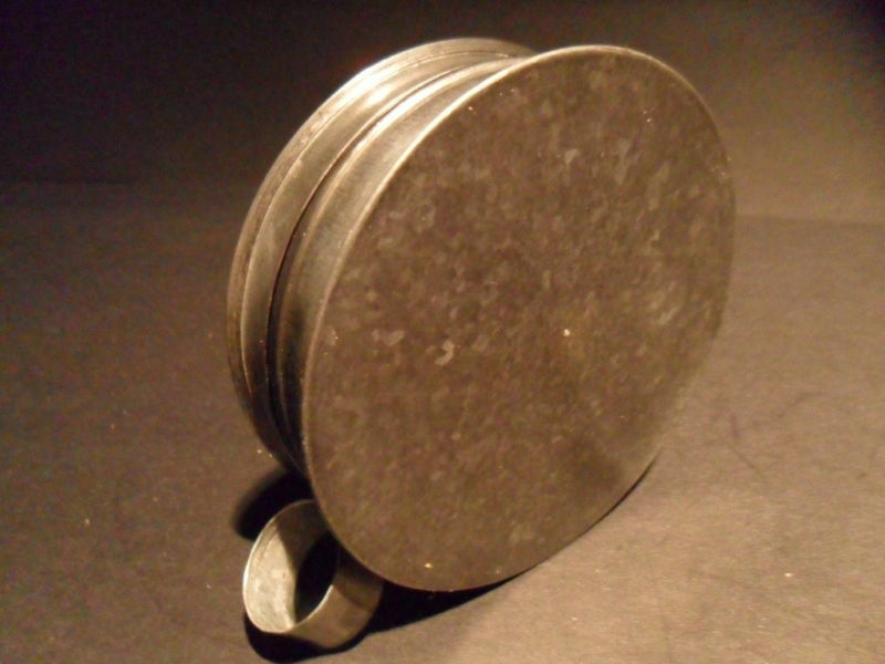 Antique Style Tin Candle Holder Tinder Box Toleware - Early Home Decor