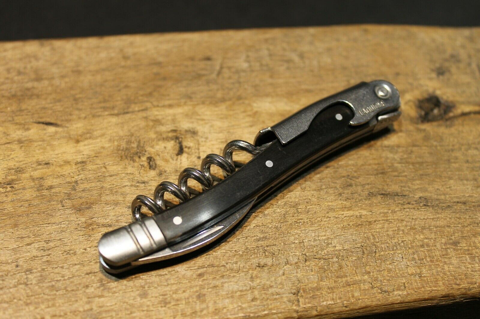 Laguiole Corkscrew with Black Horn Handles Vintage Style - Early Home Decor
