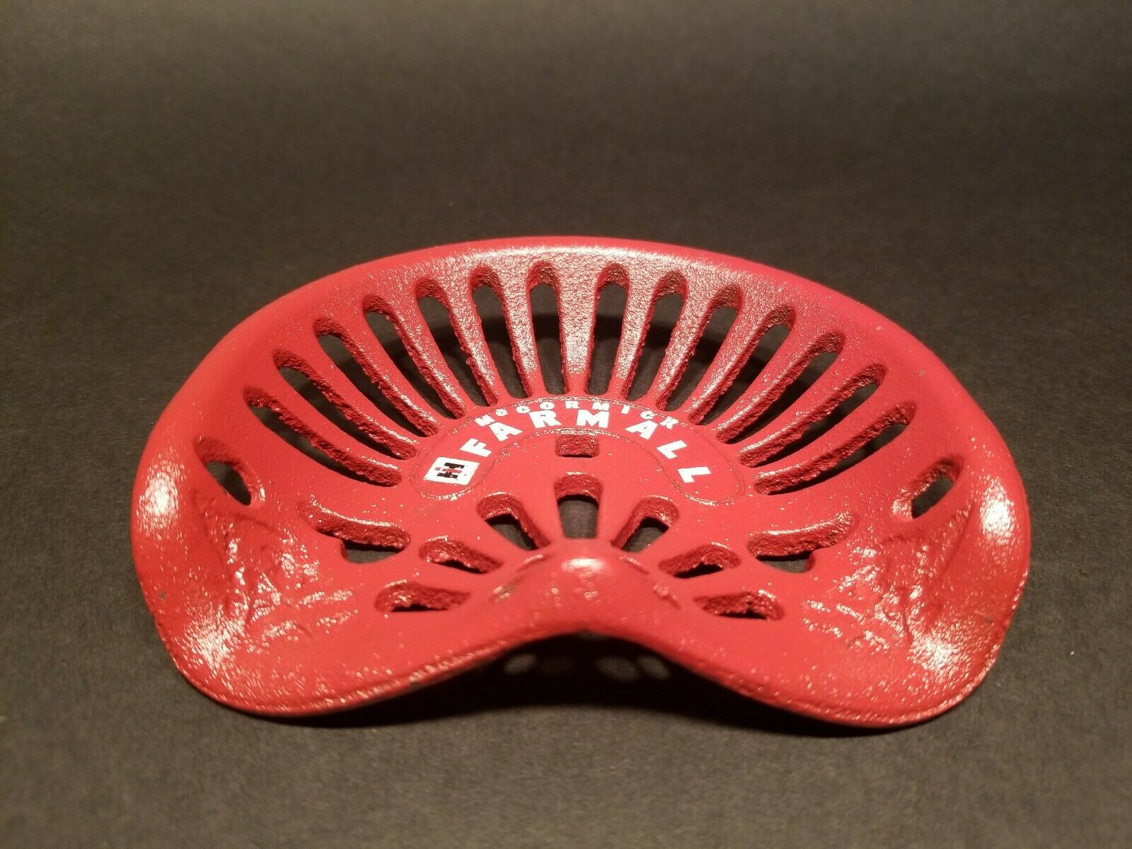 Antique Vintage Style Cast Iron McCormick Farmall Mini Tractor Seat - Early Home Decor