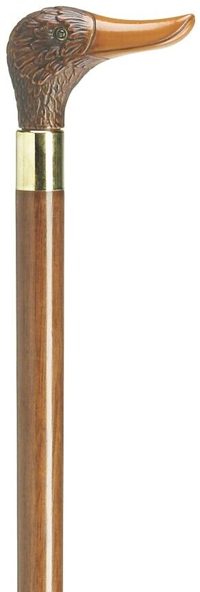 36" Antique Style Brown Duck Head Walking Stick Cane