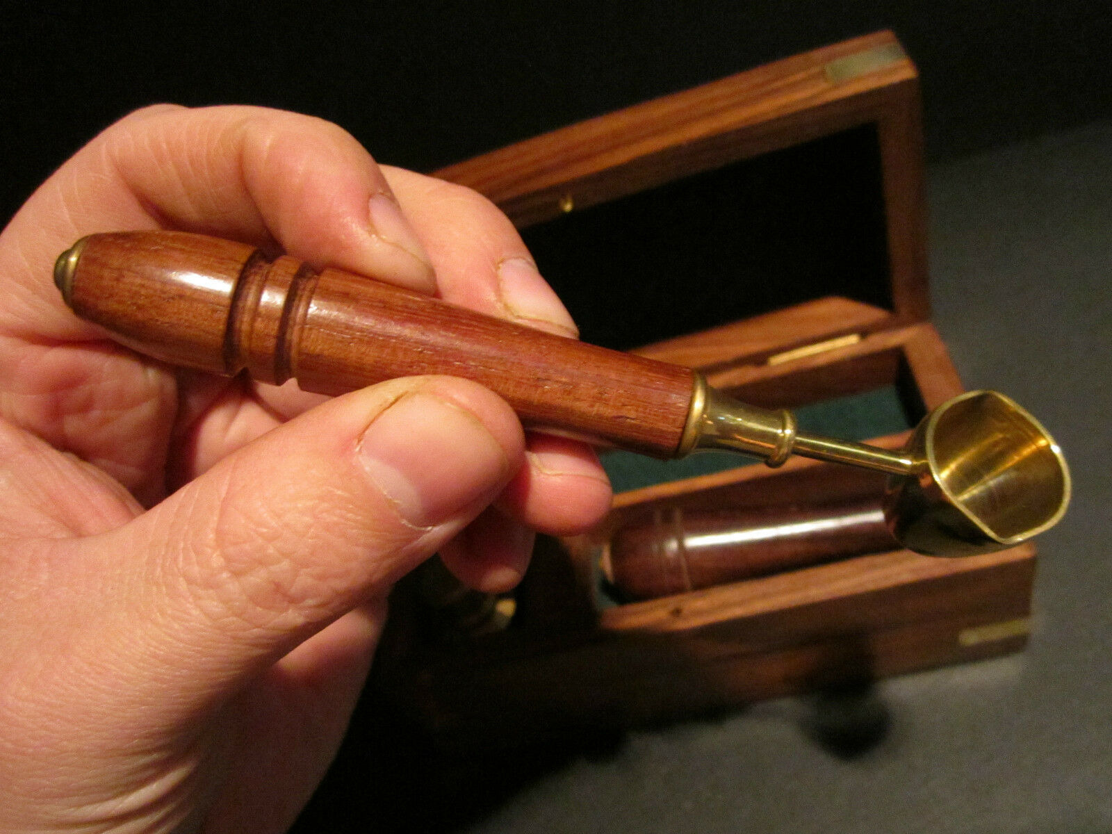 Wax Seal Kit w Burner Spoon & Star Letter Seal Stamp Antique Vintage Style - Early Home Decor
