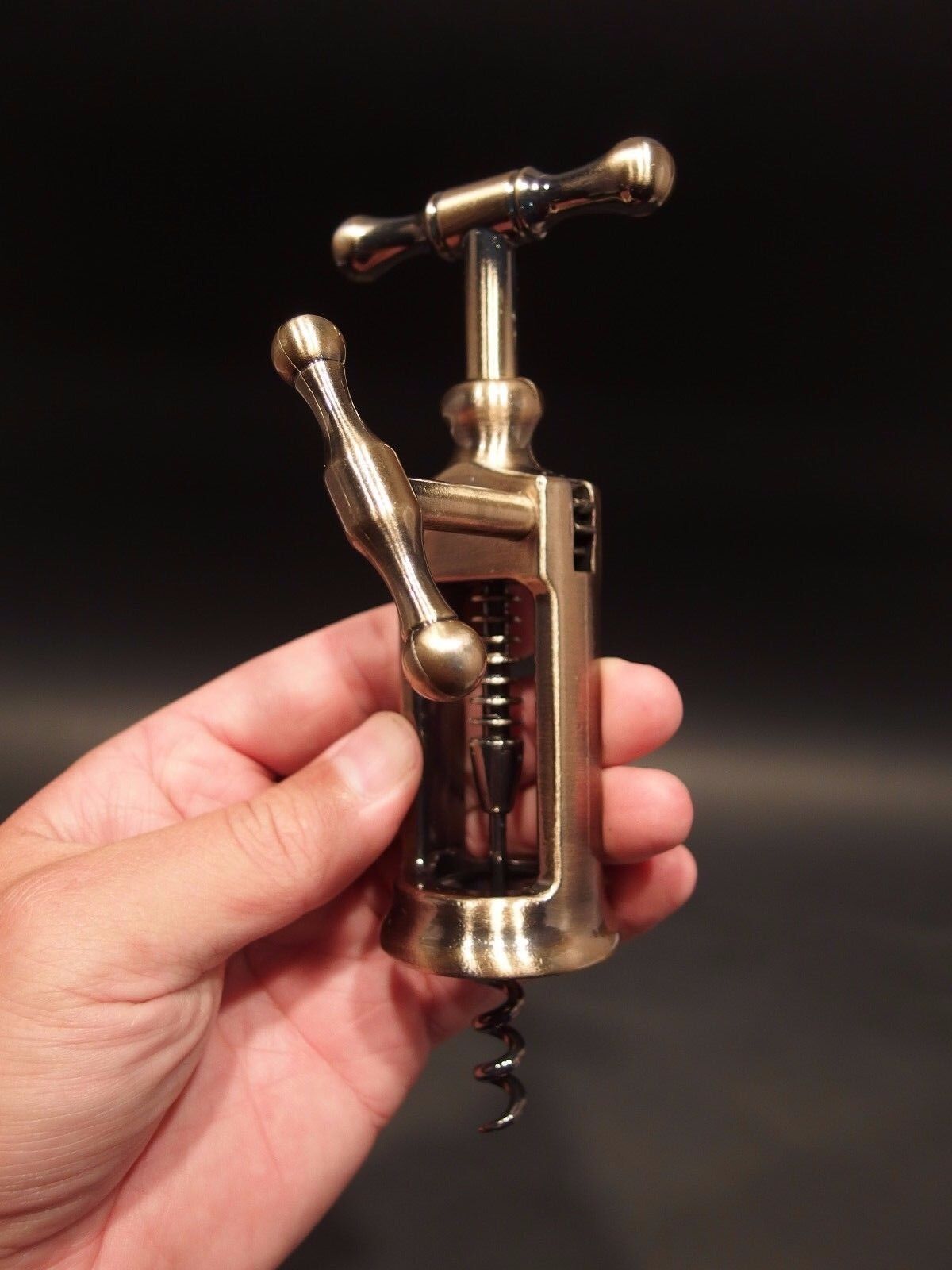 Antique Vintage Style Rack & Pinion Kings Corkscrew Wine Bottle Opener Gift