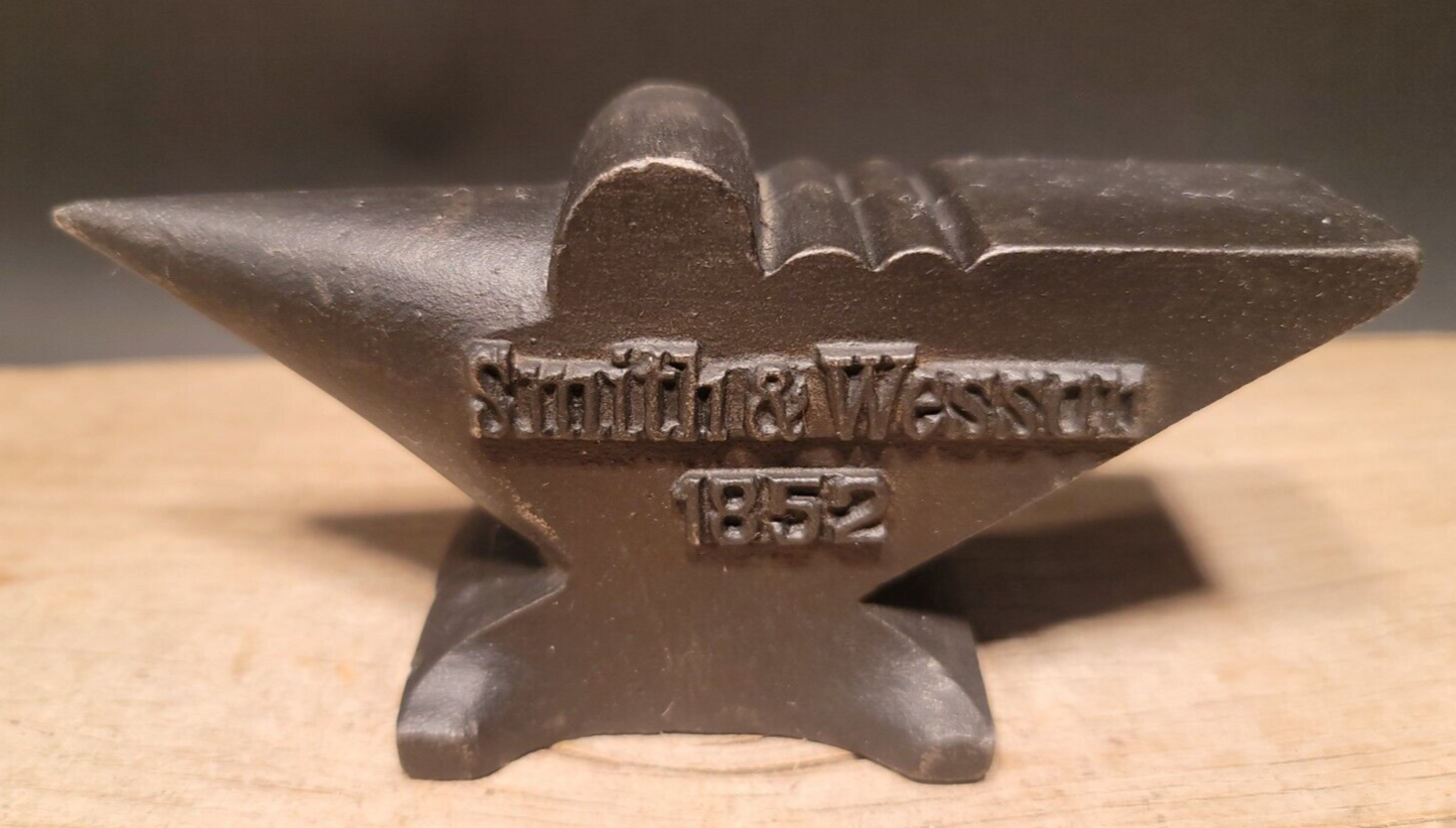 Vintage Antique Style Cast Iron Smith & Wesson Miniature Anvil