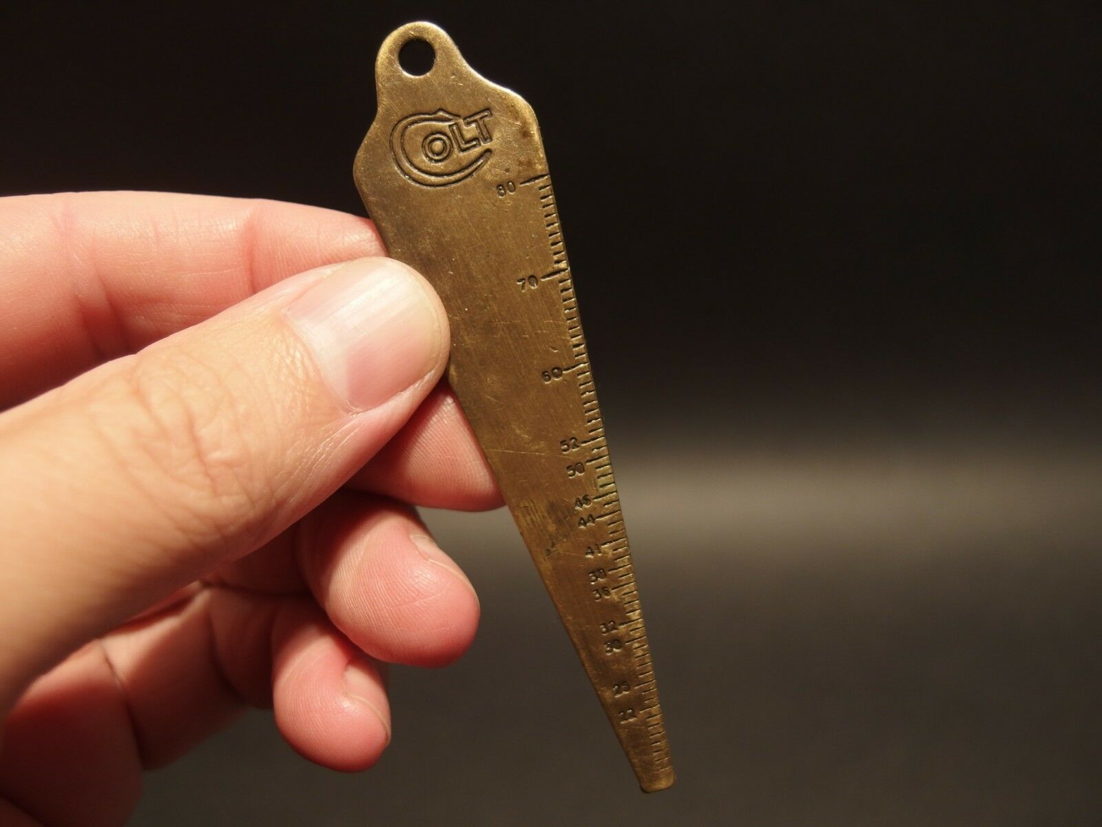 Antique Vintage Style Colt Firearms Gunsmith Bore Gage Key chain - Early Home Decor