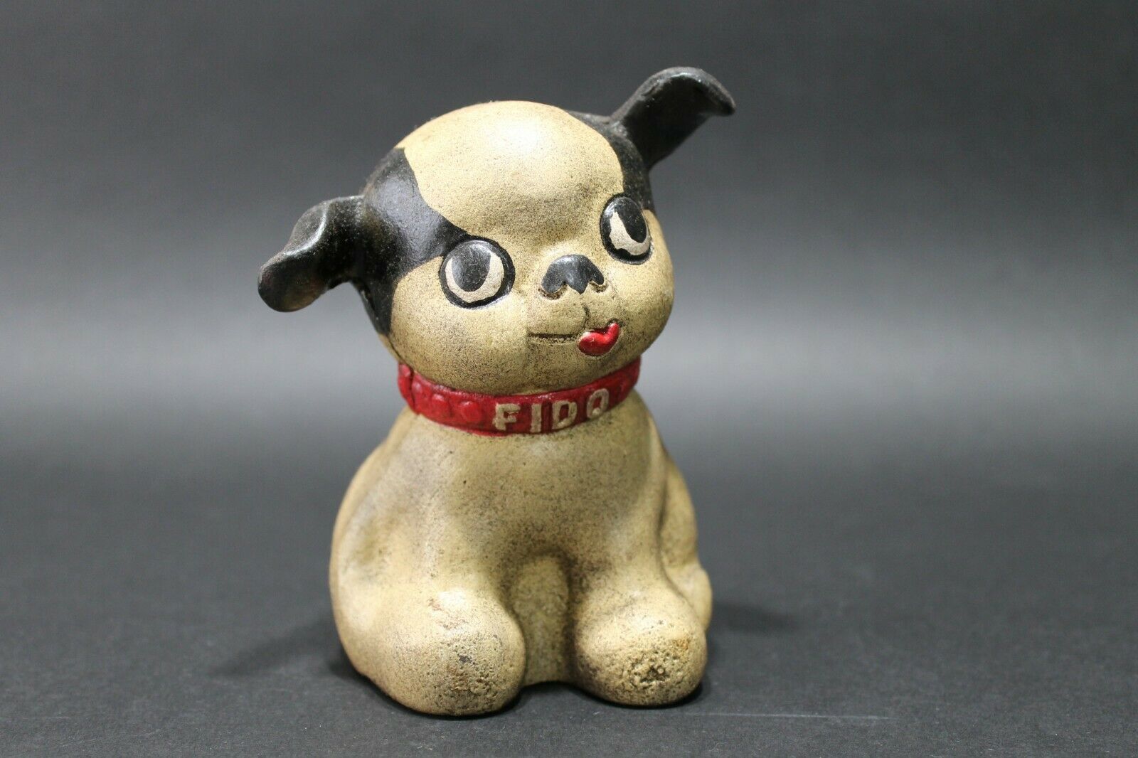 Antique Vintage Style Cast Iron Fido Dog Coin Bank - Early Home Decor