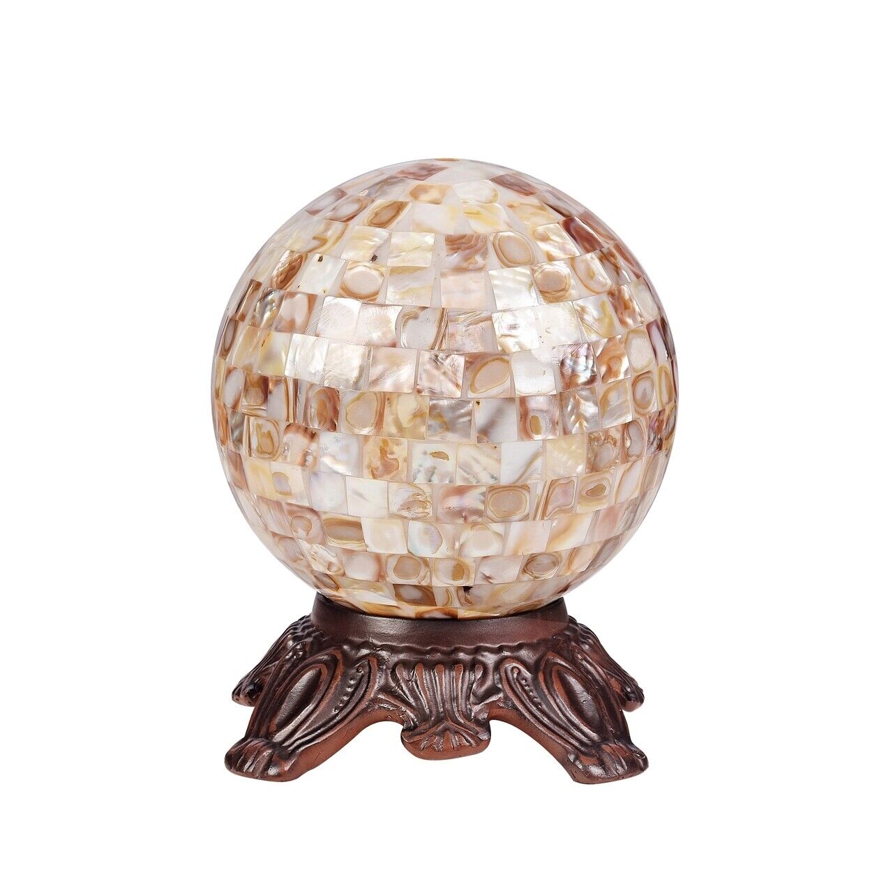 10" Antique Vintage Style Shell Mosiac Accent Table Lamp