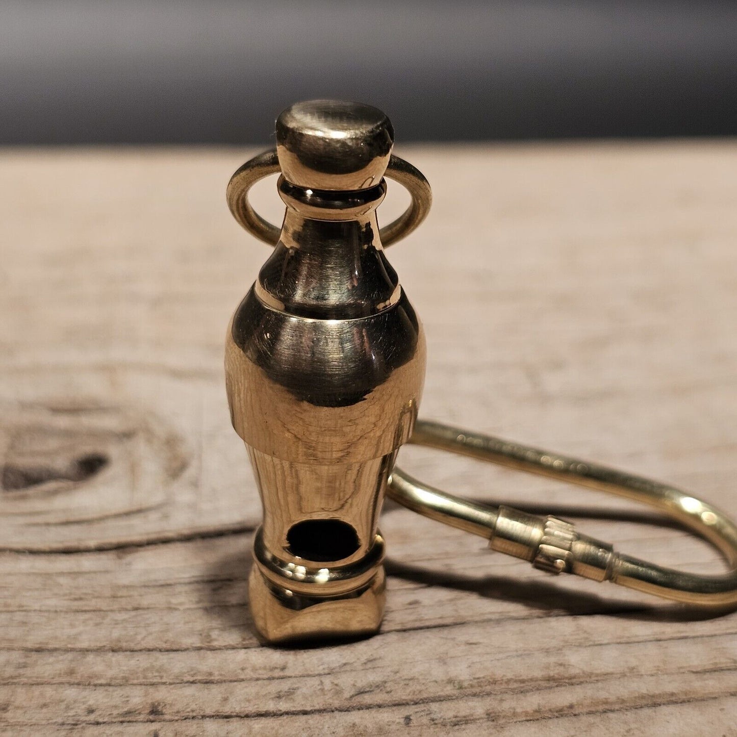 Antique Style Pear Shaped Brass Whistle
