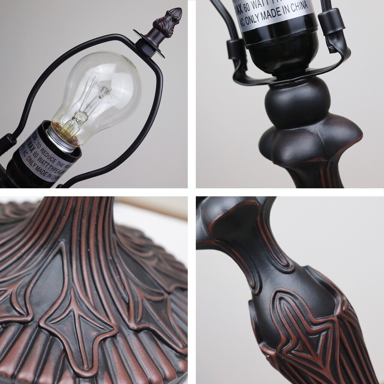 18.3" 1 light Stained Glass Table Lamp