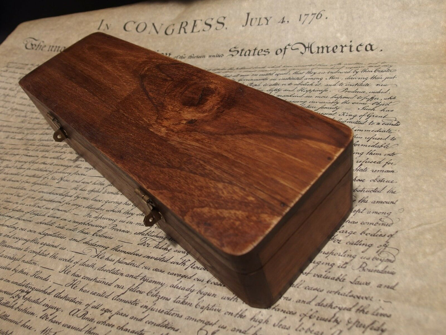 Antique Vintage Style Wood Writing Box Desk Set w Inkwell 2 Feather Dip Pen Ink - Early Home Decor
