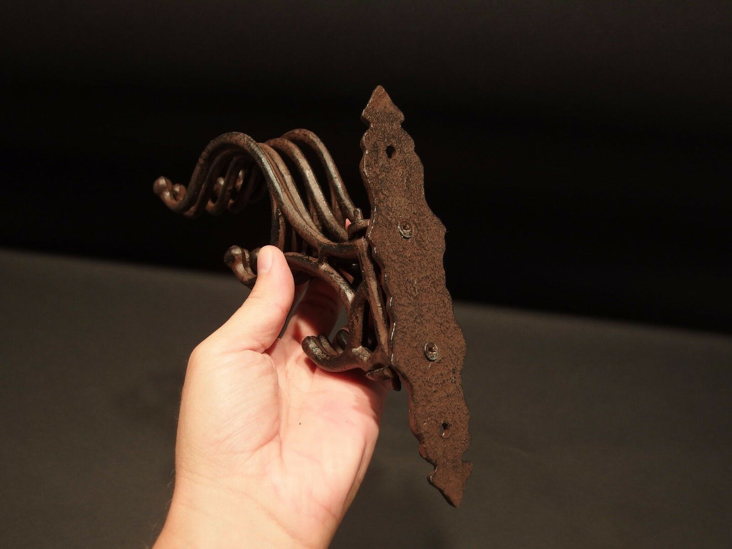 Antique Vintage Style Wall Hook Swivel Folding Coat Hanger Hardware Rust Finish - Early Home Decor