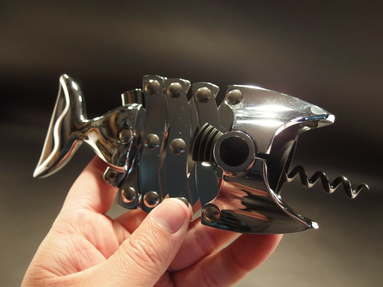 Antique Vintage Style Fish Shaped Wine Bottle Corkscrew Opener - Early Home Decor