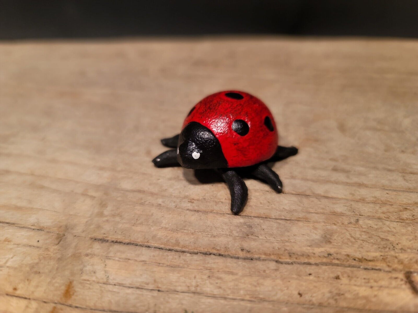 Antique Vintage Style Cast Iron Lady Bug Good Luck