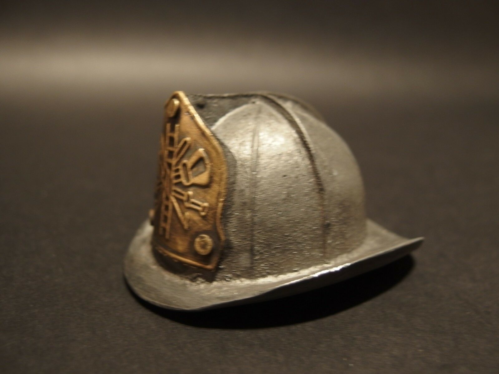 Antique Vintage Style Miniature Fireman Fire Helmet Fighter Bottle Cap Opener - Early Home Decor