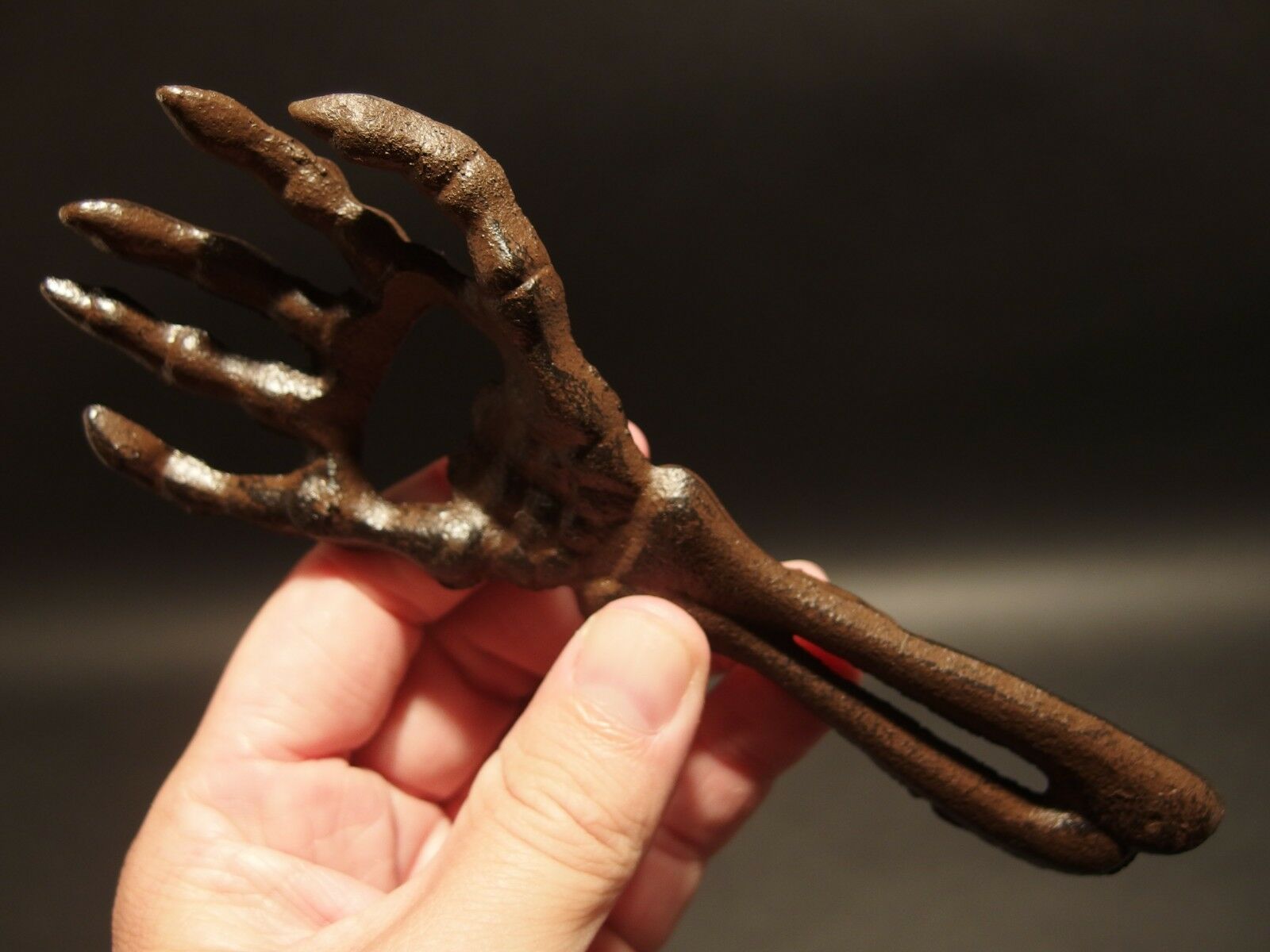 Vintage Antique Style Cast Iron Halloween Beer Cap Skeleton Hand Bottle Opener - Early Home Decor
