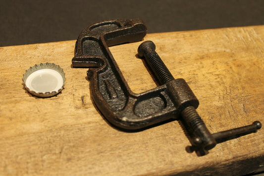 Antique Vintage Style Cast Iron Table Clamp Bottle Opener - Early Home Decor