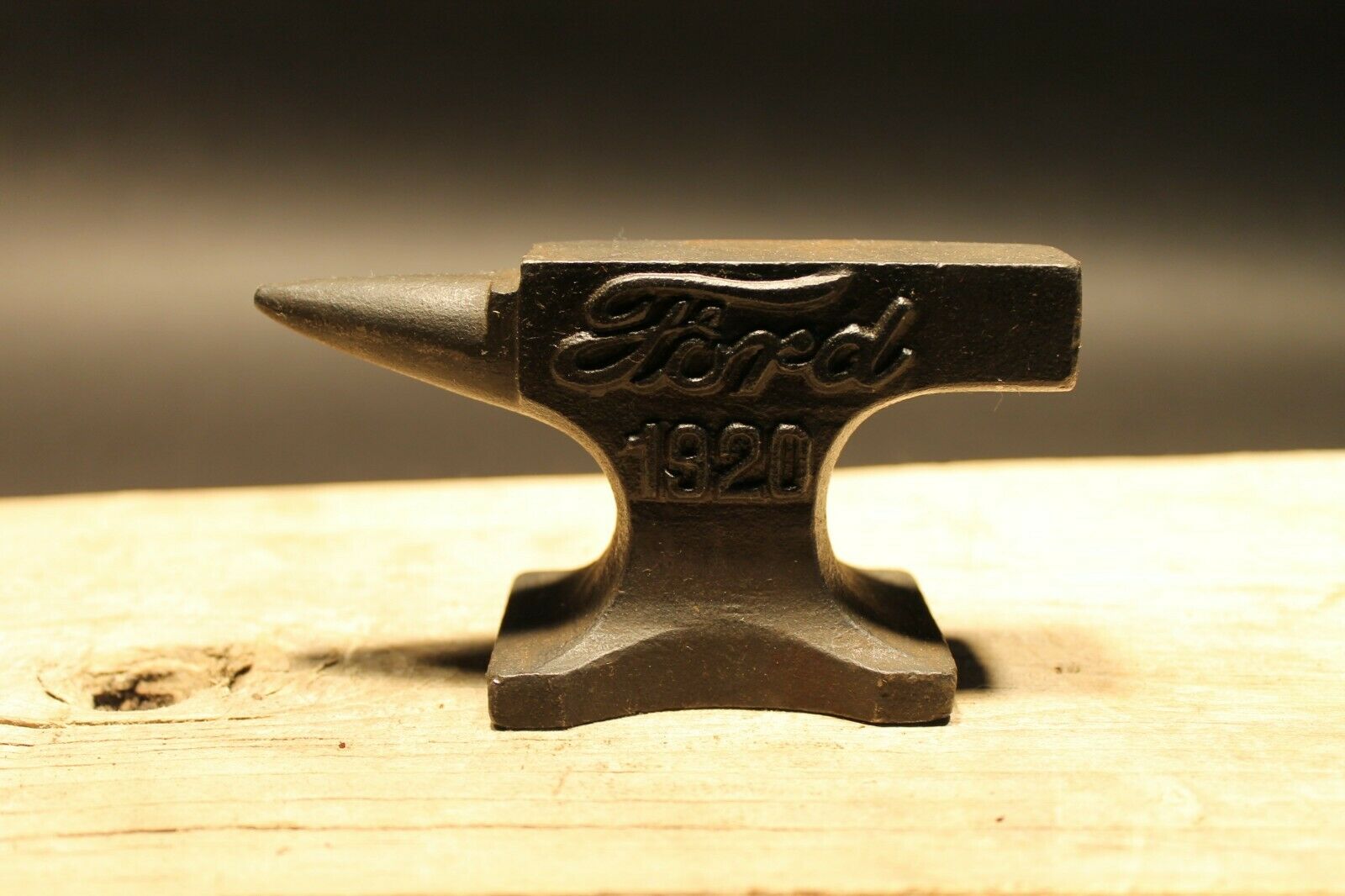 Vintage Antique Style Cast Iron "Ford 1920" Anvil - Early Home Decor