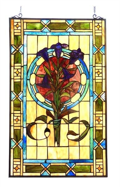 32" Stained Glass Window Hanging Panel Suncatcher