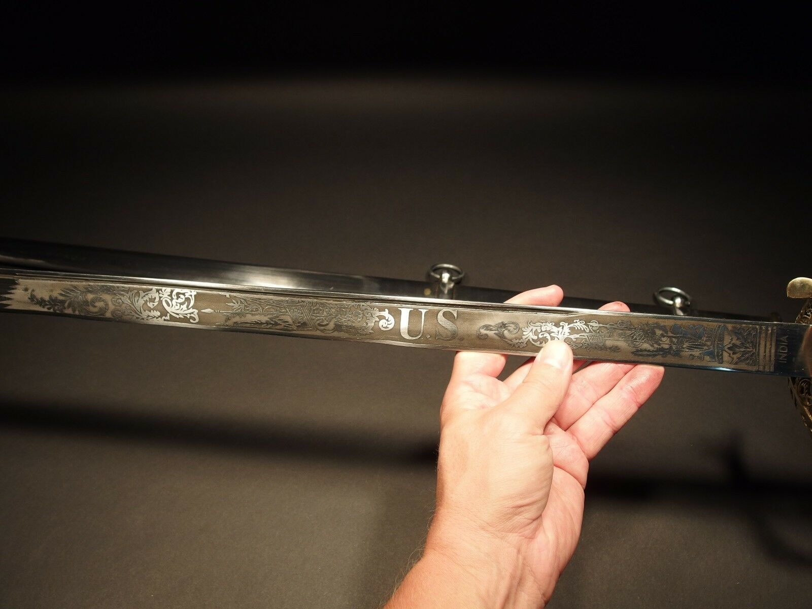 Antique Style 1860 Light Cavalry Saber Carbon Steel Sword Union US - Early Home Decor