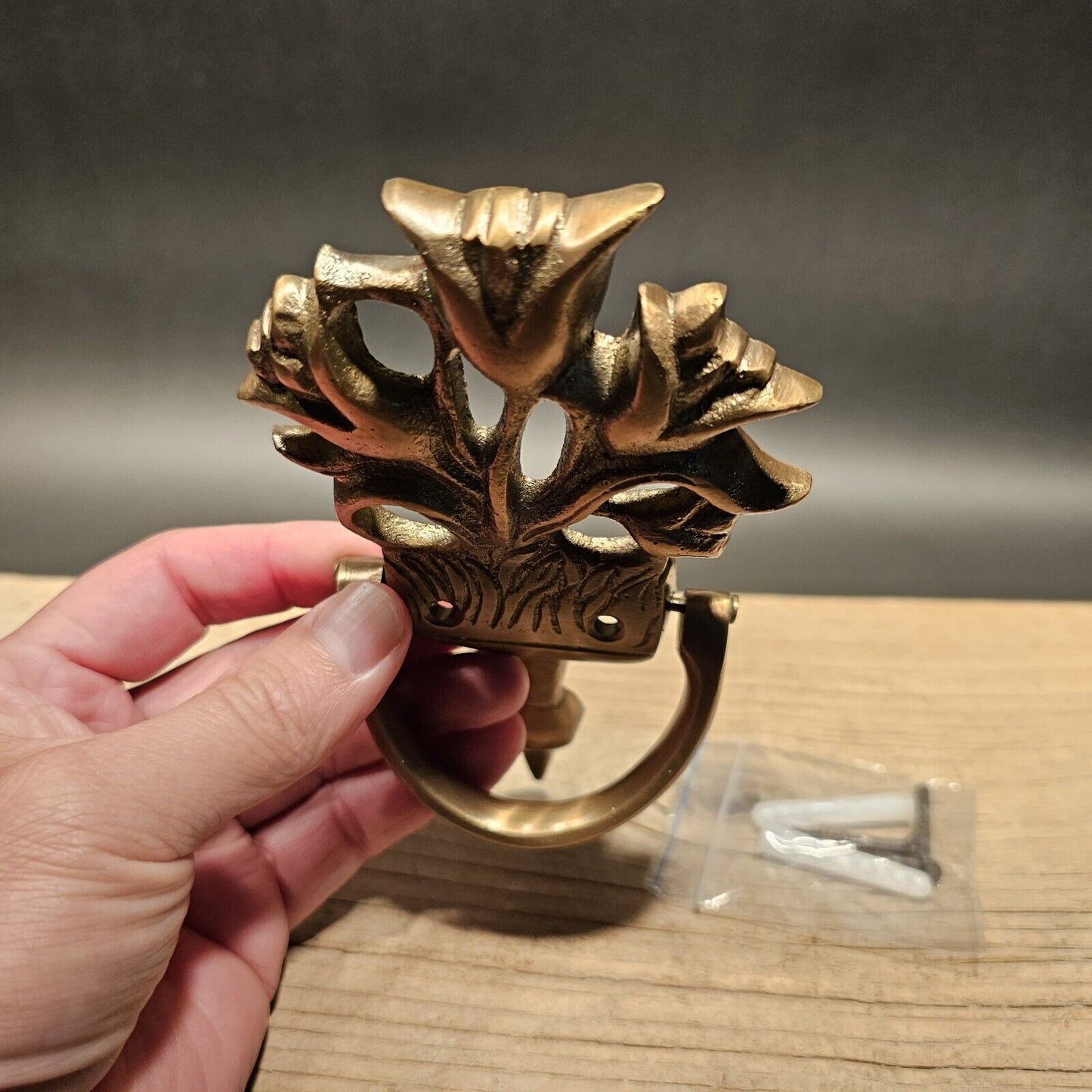 Antique Style Brass Floral Door knocker