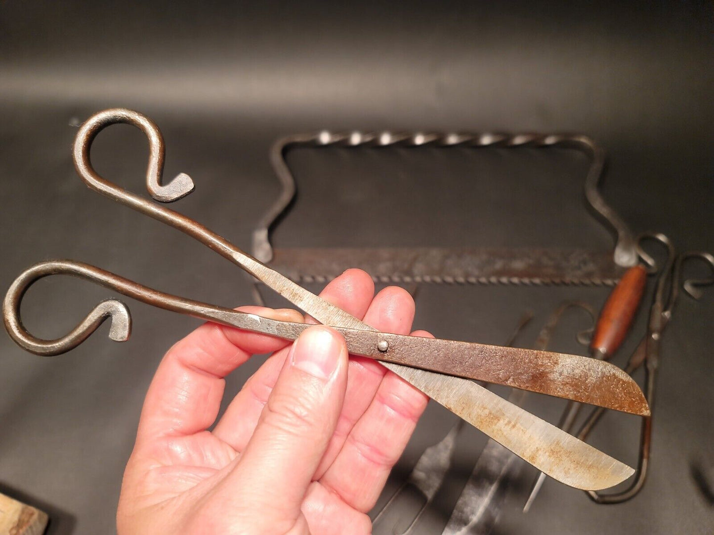 Creepy Antique Vintage Style Blacksmith Forged Iron Surgical Set