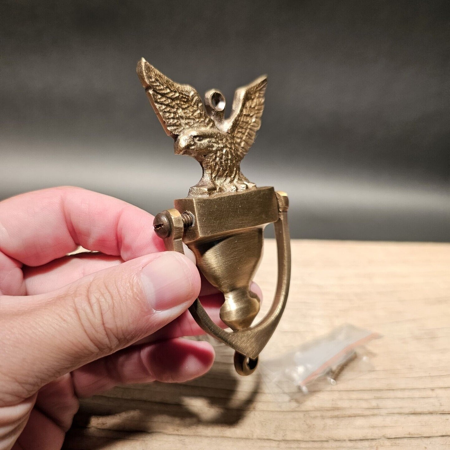 Small 4"  Vintage Style Brass Eagle Door knocker