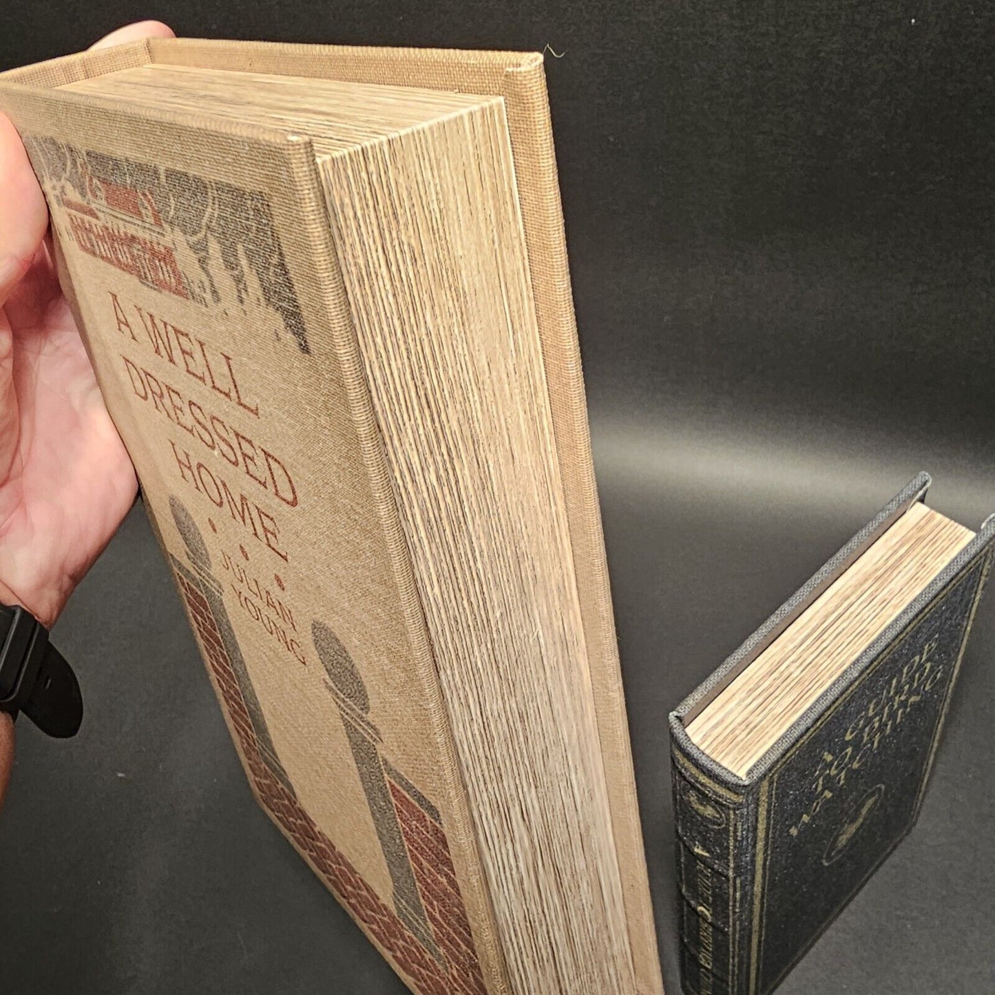 2 Vintage Style Faux Book Secret Storage Boxes