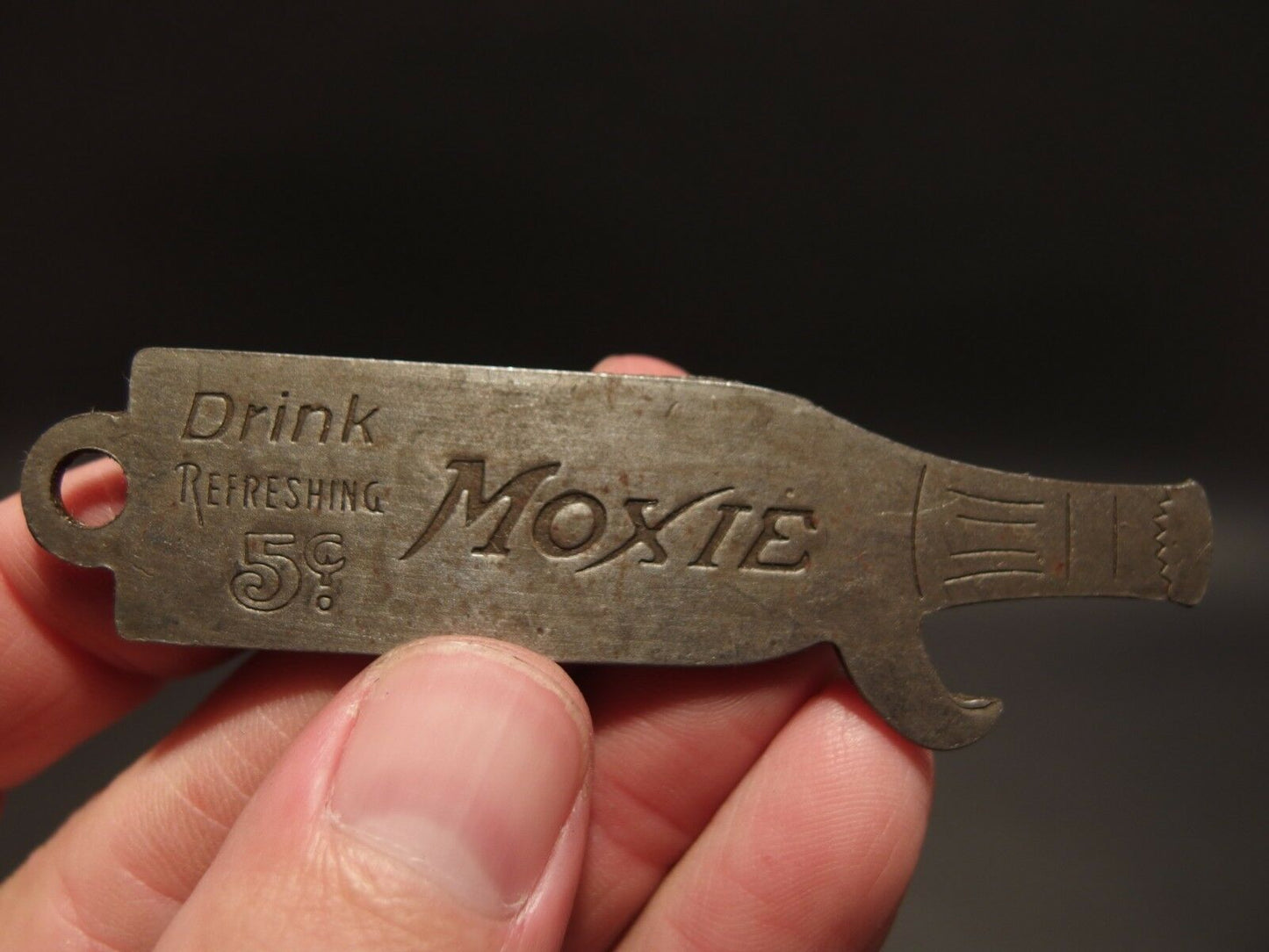 Antique Vintage Style Moxie Bottle Opener - Early Home Decor