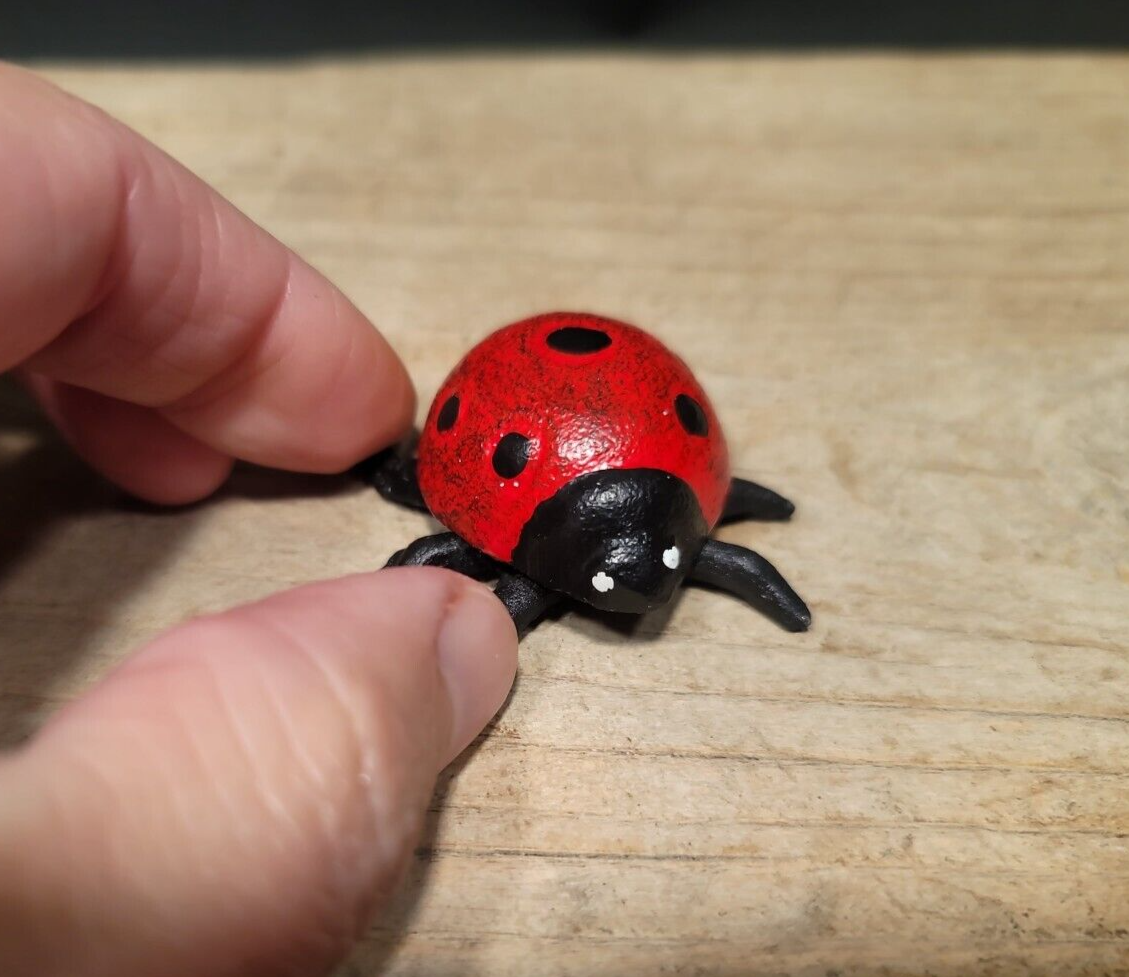 Antique Vintage Style Cast Iron Lady Bug Good Luck