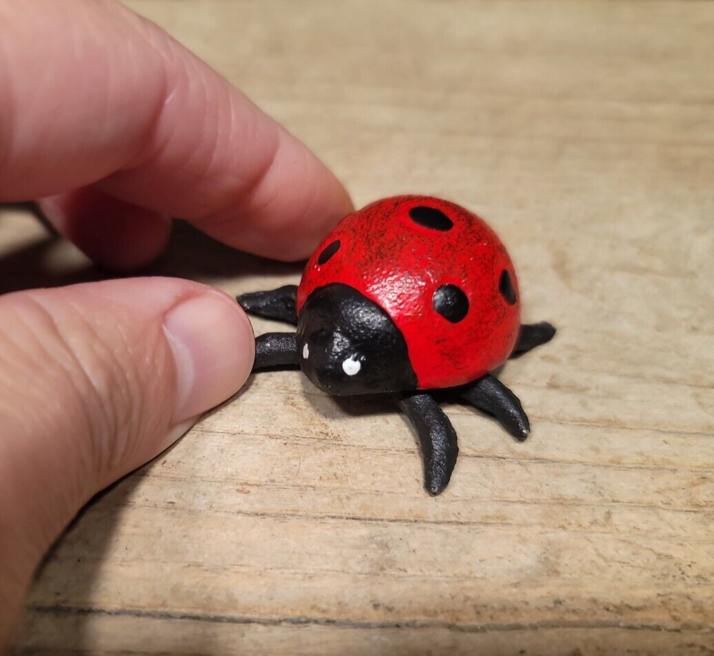 Antique Vintage Style Cast Iron Lady Bug Good Luck