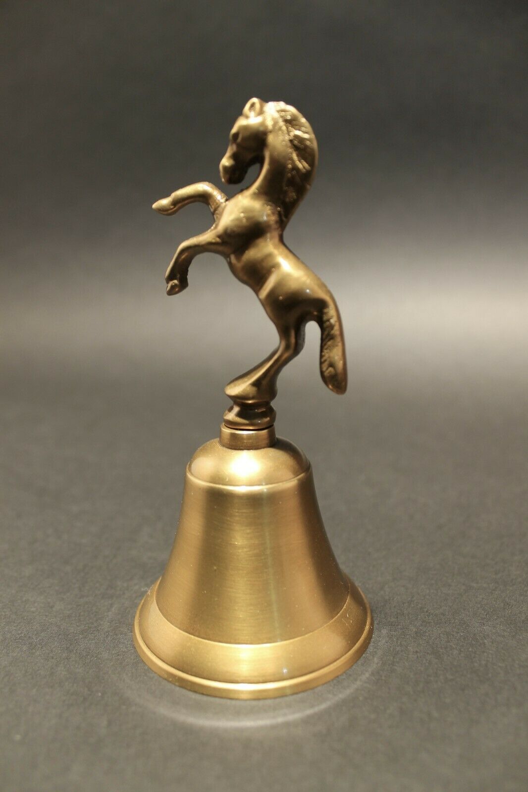 Antique Vintage Style Brass Horse Desk Bell - Early Home Decor