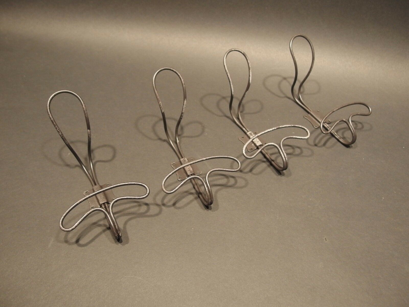 4 Antique Vintage Old Style Coat Rack Metal Wire Iron Farmhouse Bathroom Hook - Early Home Decor
