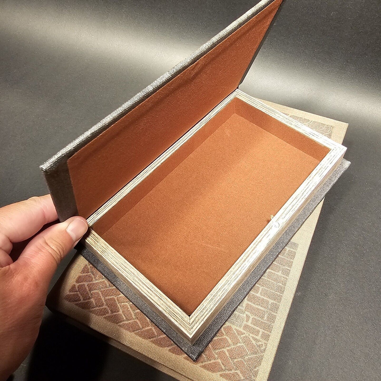2 Vintage Style Faux Book Secret Storage Boxes