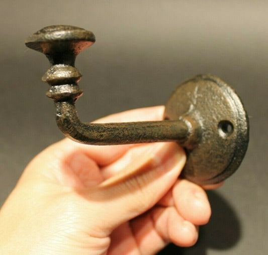 Antique Vintage Style Cast Iron Wall Hook Coat Hanger Hardware - Early Home Decor
