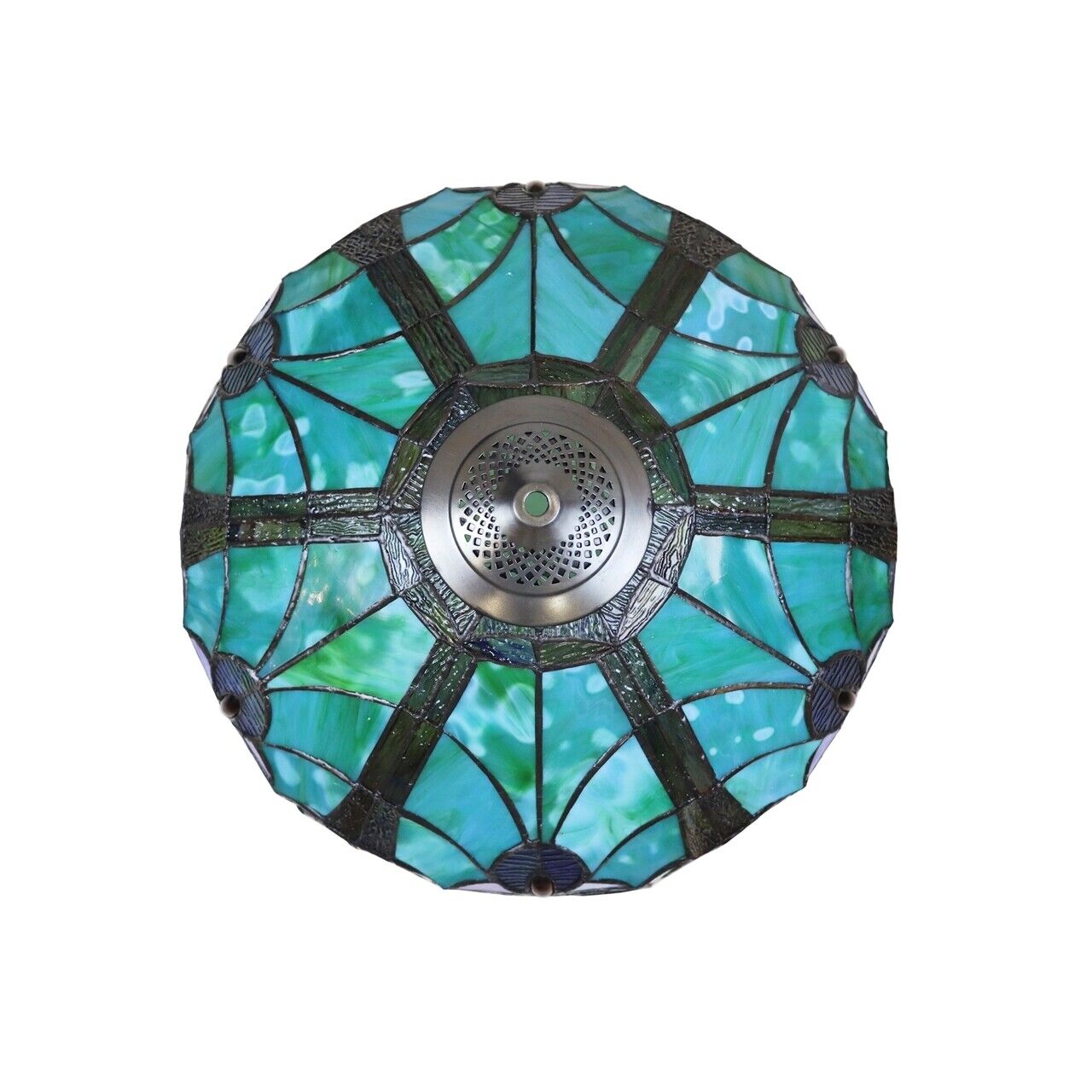 25.78" Antique Vintage Style Stained Glass Table Lamp